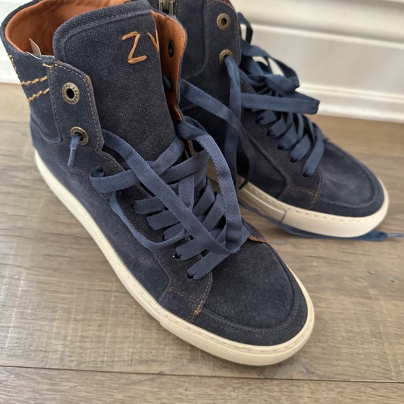 ZADIG & VOLTAIRE High Flash Suede High Top Sneakers - Picture 2 of 5